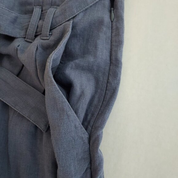 Abercrombie & Fitch Linen Blend High Waisted Belted Shorts Size Medium - Picture 7 of 10